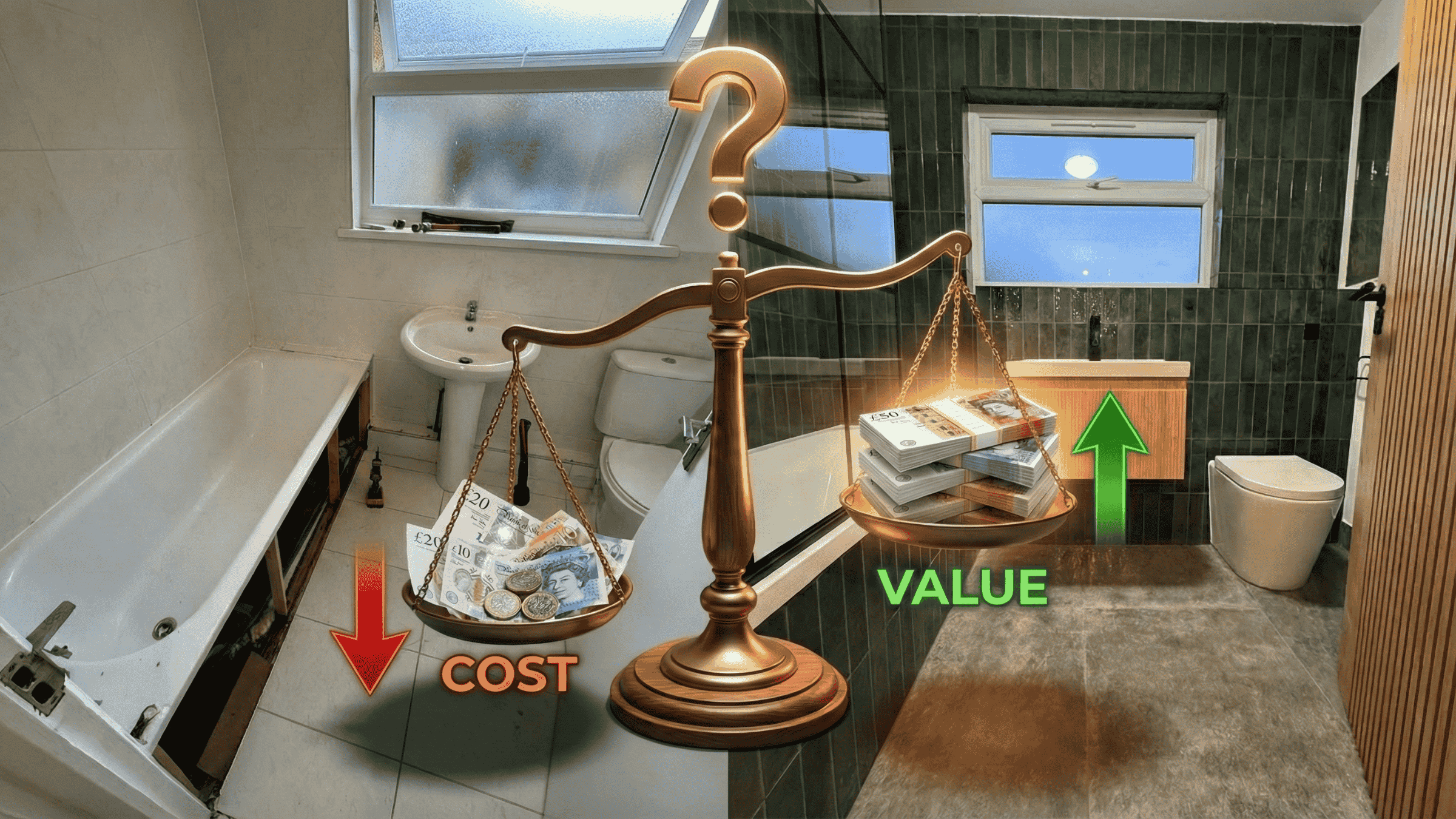 Modern bathroom renovation in Greenwich with positive ROI