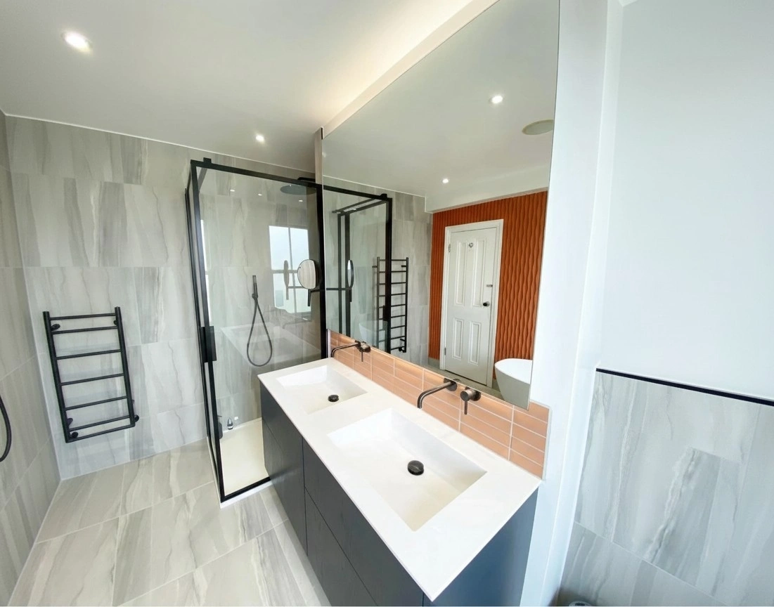 Before and after bathroom renovation in Battersea