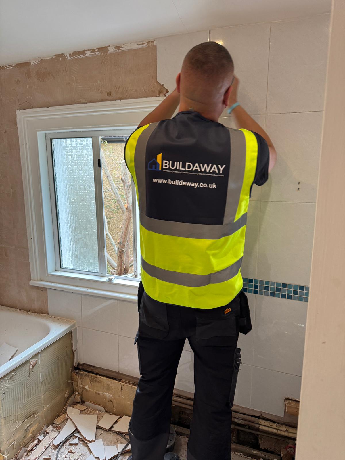 Buildaway Team Member working on site